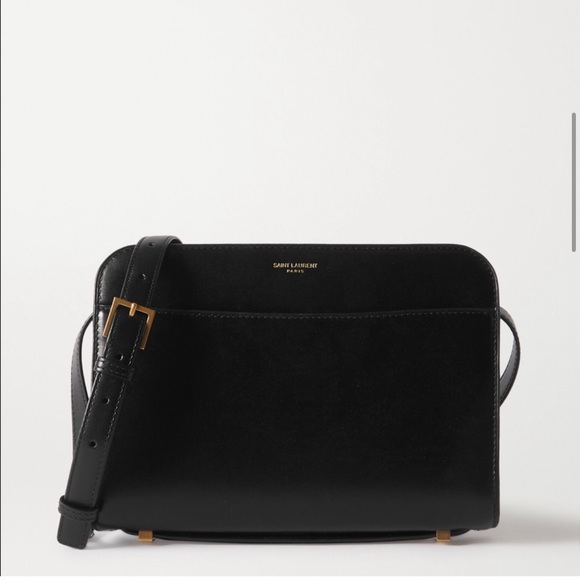 Shoulder Reversed Black Leather Cross Body Bag - Picture 3 of 9